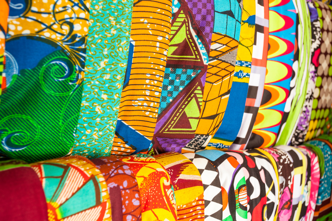 African fabrics from Ghana, West Africa